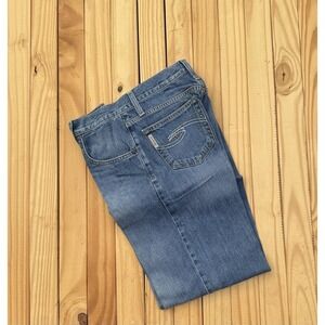 Cinch Hayes Jeans Mens 30x34 Blue Med Wash Relaxed Bootcut Cotton Denim Mexico